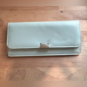 Miniso Life Aqua Blue & Pink Cat Wallet - Never Used!